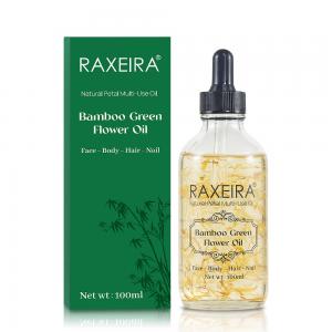 China Bamboo Green Flower Essential Oil For Face Body Hair Nail 100ml on sale