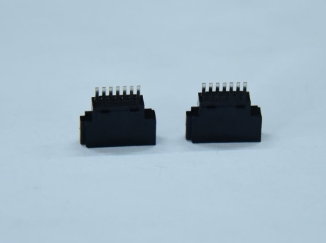 SATA 7p Femal Solder Type 180° Au 15u'' Plated Wire to Board Connector