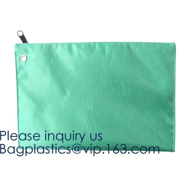 Secure Deposit Utility Zipper Coin Bag Small Makeup Pouch Promotional Zipper Custom Bank Deposit Bag, bagease, bagplasti