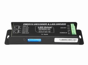 Quality 12V Black Pixels LED DMX512 Decoder For RGB LED Fixture Max 6A/CH for sale