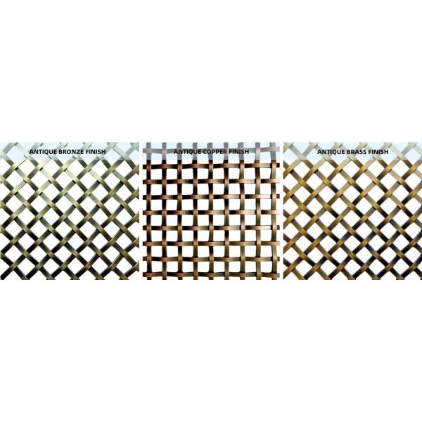 Antique Brass Flat Decorative Wire Grilles