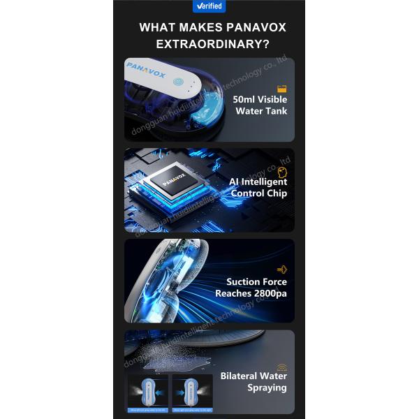 65dB Noise RN2-02 Remote Control Window Cleaner for Indoor and Outdoor Glass Surfaces