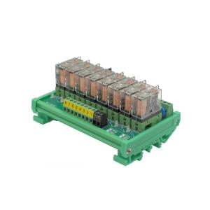 Quality 8 Ways Pluggable Relay Module PLC Output Amplifier Board DC 12V 24V for sale