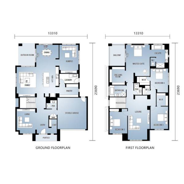 AS4600 Prefabricated 2 Bedroom Luxury Villa Home Kit With Light Steel Frame