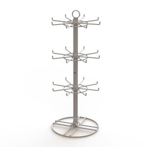 Quality 2 inch Wire Hooks Spinner Rotating Table top Display Rack Hooks Spinner Metal Table Top Display Stands for sale