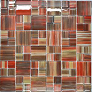 Quality Puzzal pattern crystal glass kitchen mosaic tiles for sale