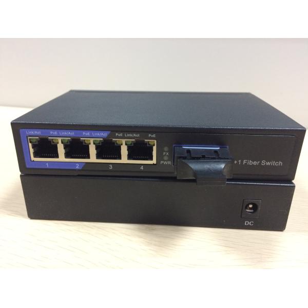 1 * 100M FX + 4 * 10 / 100M TX Poe Powered Network Switch , Fast Ethernet Switch