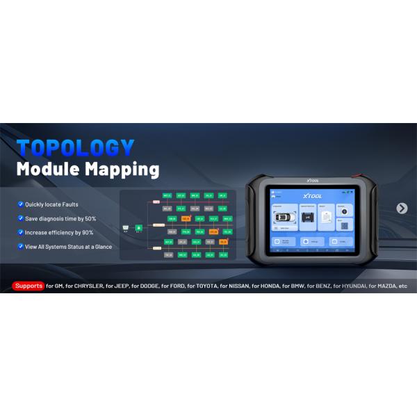 2025 XTOOL D9 MAX universal Diagnostic Scanner With J2534 Topology Mapping, ECU Coding, FCA/