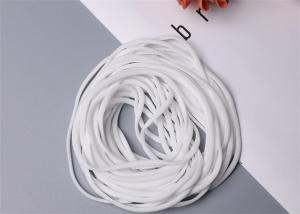 2mm 3mm 4mm Elastic Ear Loop / White Disposable Round Elastic String Flat Ribbon