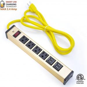 China Multi Outlet Desktop Power Strip With USB , Slim Power Bar With USB Charger on sale