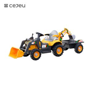 China Plastic Ride On Tractor/Music/Early education Light/With manual push machine/Drag bucket/With manual rear excava on sale