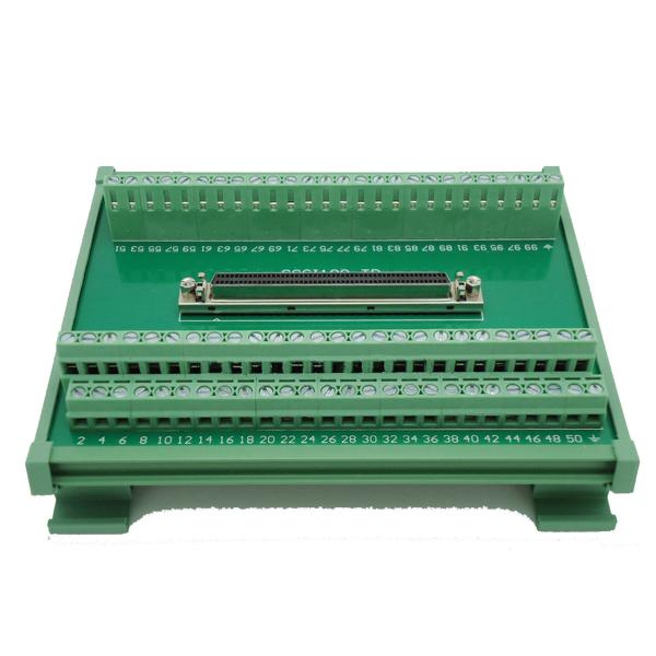 Buy SCSI 100 Pin Connector DIN Rail Mounting Type Terminal Blocks Module at wholesale prices