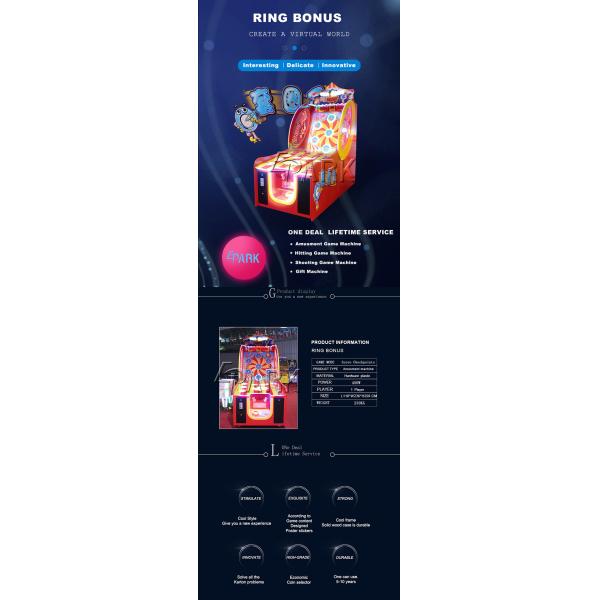 Colorful Lights Amusement Game Machines Arcade Throwing Ring Super Game Machine To Win Ticket