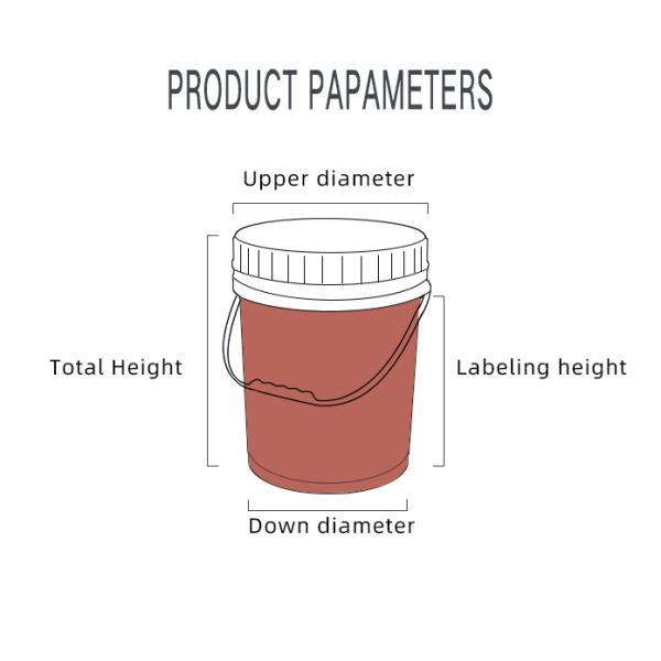 Polyethylene PP Drink Bucket Plastic Pail 5 Gallon Food Safe Custom Printing