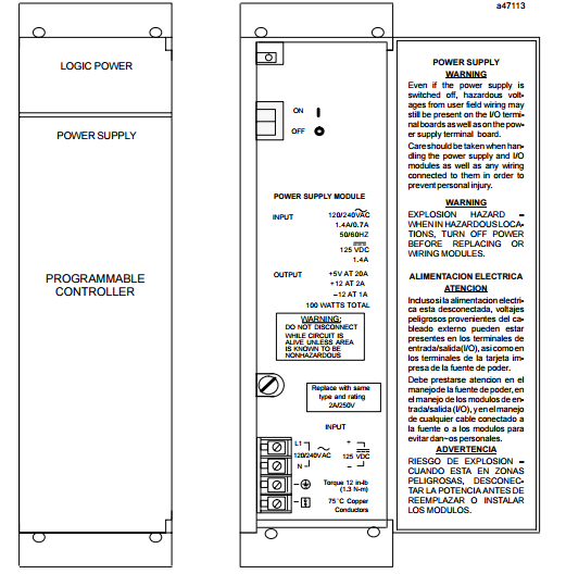 GE Fanuc PLC Programmable Logic Controller IC697PWR711J Series 90-70 Slot Rack Module