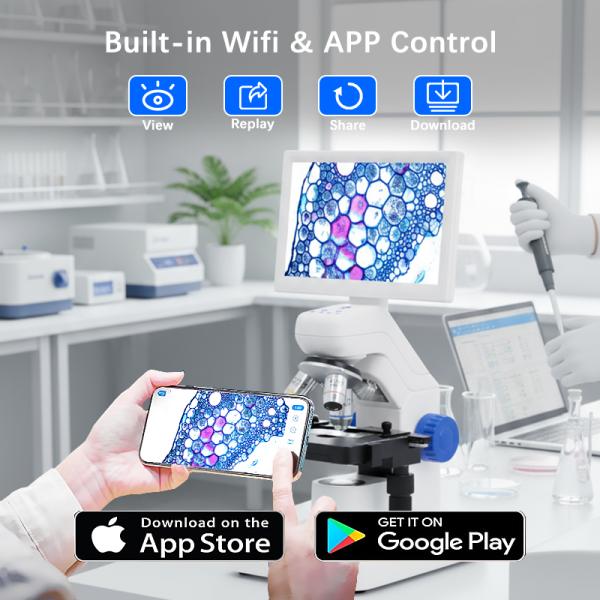 OPTO-EDU A33.5130 7" LCD Digital Microscope 55x-550x Magnification 8.0M CMOS