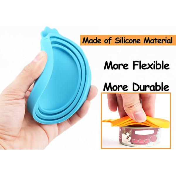 BPA FreeFood Can Lids Silicone Pet Food Can Covers For Dog Cat Food, One Can Cap Fit Most Standard Size Dog Cat Food Can