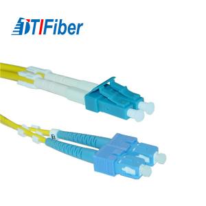 Quality LC To SC Fiber Patch Cable Single Mode Duplex 3m 9.84ft 9/125um OS1 ROHS Approval for sale