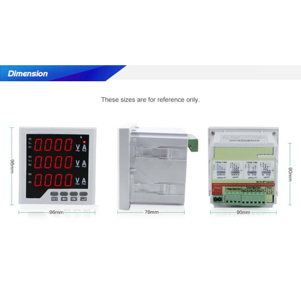 CN-3UIF33 96*96 mm Three Phase A&V&Hz Multi Combined Meter with good quality