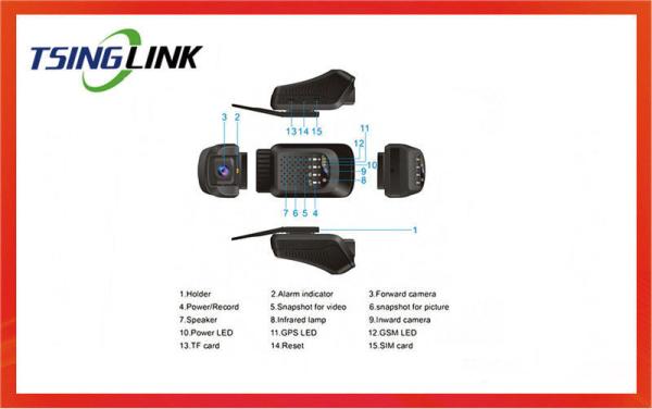 Buy HD GPS Tracking Dash Cam , Wireless Dash Cam With Video Recording Function at wholesale prices