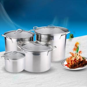 China Factory Price Silver Large Capacity Cookware Stew Pots Cooker Stainless Steel Heavy Duty Cooking Pots on sale