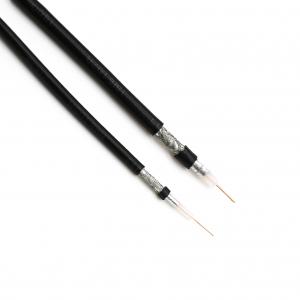 China RoHS Black Flexible 1.02mm R6 Coaxial Cable PVC Jacket For CCTV on sale