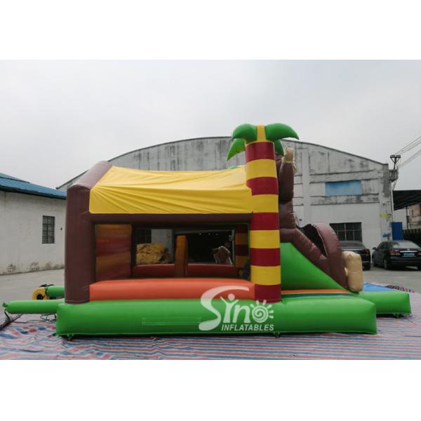 21x13 Kids Jungle Monkey Inflatable Combo Bouncy Castle For Theme Park
