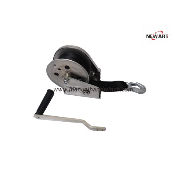 Automatic Brake Hand Winch / 545kg Capacity Manual Cable Winch With Black Strap 1200lbs Boat Trailer
