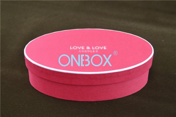 Buy Oval Luxury Jewellery Packaging Boxes In Texture Paper With Sponge Insert at wholesale prices