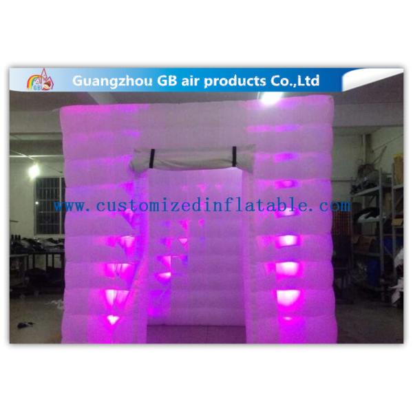 Popular Oxford Material Square Inflatable Photo Booth Kiosk Tent With Led