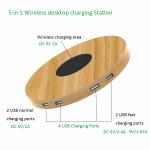 Multi Usb Portswooden Phone Charger , Wireless Cell Phone Charger For Iphone