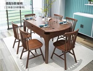 Custom Rectangular Solid Wood Table , Extendable Dining Table With Chairs