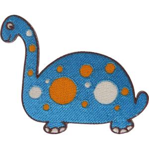 China Cloth T Shirt Dinosaur Iron On Badge Twill Fabric Background Embroidered Triceratops on sale