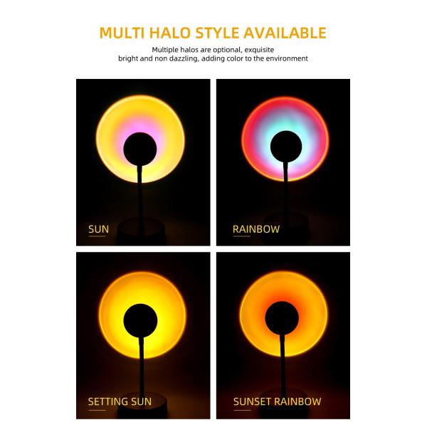 Indoor Sunset Projection LED Light Atmosphere USB Energy Saving