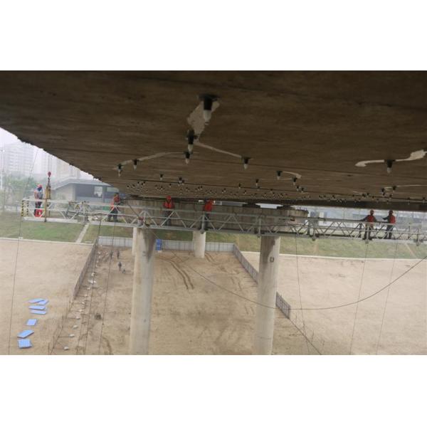 8 -10 m / min Aluminum Alloy Arc Rope Suspended Window Clean Platform