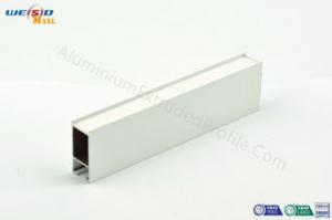 Powder Coating Aluminium Profiles , White Punching Aluminium Window Frame