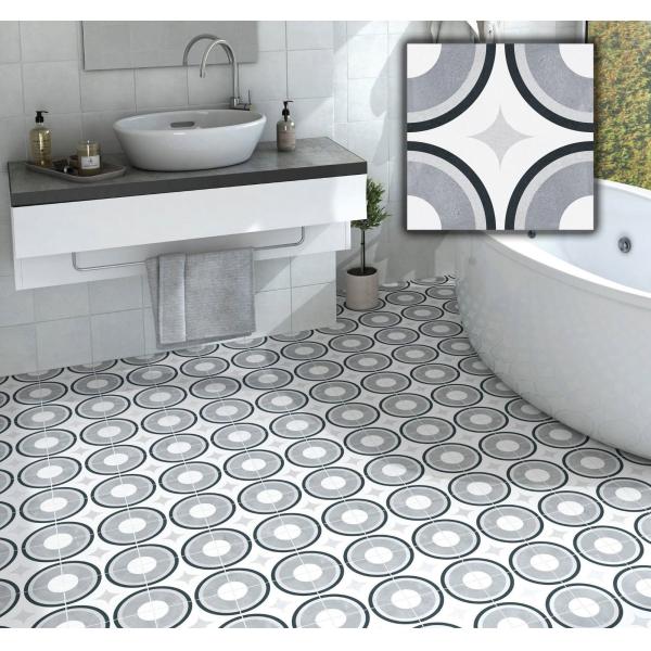Gray White Ceramic Rustic Tile 250x250mm for Kitchen Bathroom