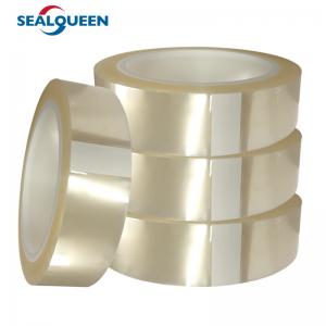 China Customized Size PET Easy Tear Tape Silicone Adhesive Clear PET Tape on sale