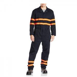 Quality OEM Orange Hi Vis Coveralls Safety Working Coverall With Reflective Tape for sale