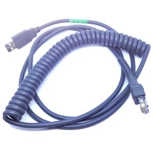 9ft Coiled USB Barcode Scanner Cable for Symbol LS2208