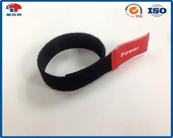 Buy Marker Reusable Hook Loop Cable Ties Wrap 6" L Black , hook loop tape Cable Management at wholesale prices