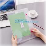 A4 custom PP plastic file folder, document wallet with button, pp a4 decorative