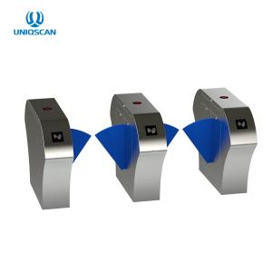 China Security Flap Barrier Gate Turnstile Waist Height Pedestrian Control System With Biometrics on sale