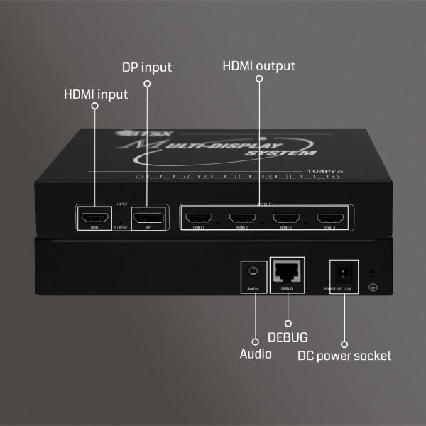 Buy Key Features Multi-Screen Display Splitter Portrait/Landscape Rotation 600MHz Video Pixel Freq Input Interface at wholesale prices