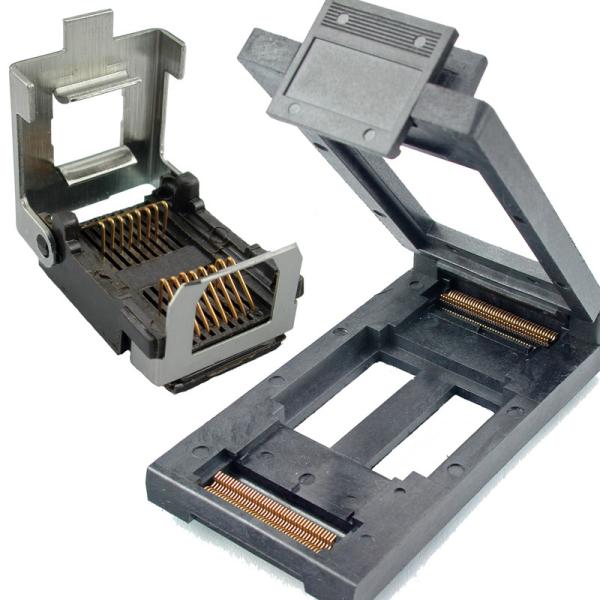 Wire-Formed Contacts and Solid Clamping for Loranger Test Socket Open Top and
