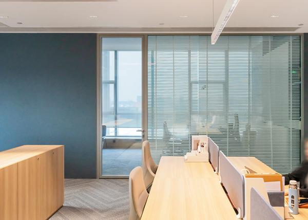Glass Partition Wall With Smart Electric Louver Partitions For Modern Spaces