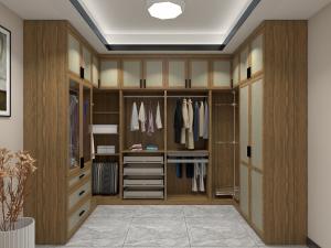 Quality Walk In Closet Custom Size Made For Wardrobe Cabinet Of Melamine Board Modern Design Space Saving Bespoke Furniture for sale