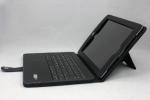 black leather protect Ipad Solar Charger Case / cases with Removable Bluetooth