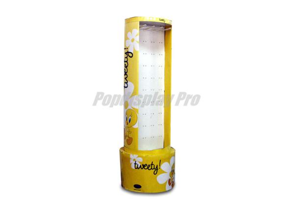 Buy Rigid Recyclable Cardboard Merchandising Displays Round Base With 40 Hooks at wholesale prices