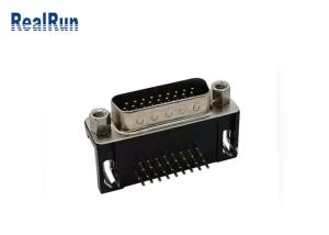 Quality Tin Plating HDR 26 Pin D Type Connector R/A 3 Row VGA PCB Connector for sale